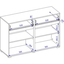 Тумба Helvetia Cross 24GWMY45 2D2S (Green/Black) Thumb