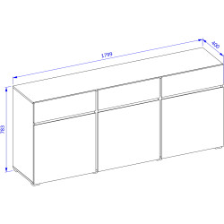 Тумба Helvetia Cross 24N9MY43 (Wotan Oak/White) Thumb