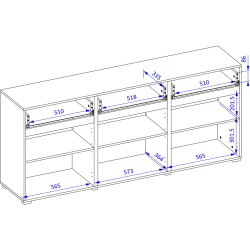 Тумба Helvetia Cross 24N9MY43 (Wotan Oak/White) Thumb
