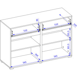 Тумба Helvetia Cross 24N9MY45 (Wotan Oak/White) Thumb