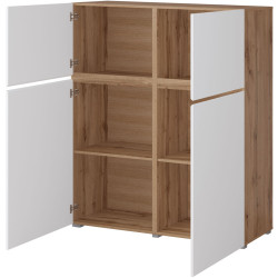 Тумба Helvetia Cross 24N9MY76 (Wotan Oak/White) Thumb