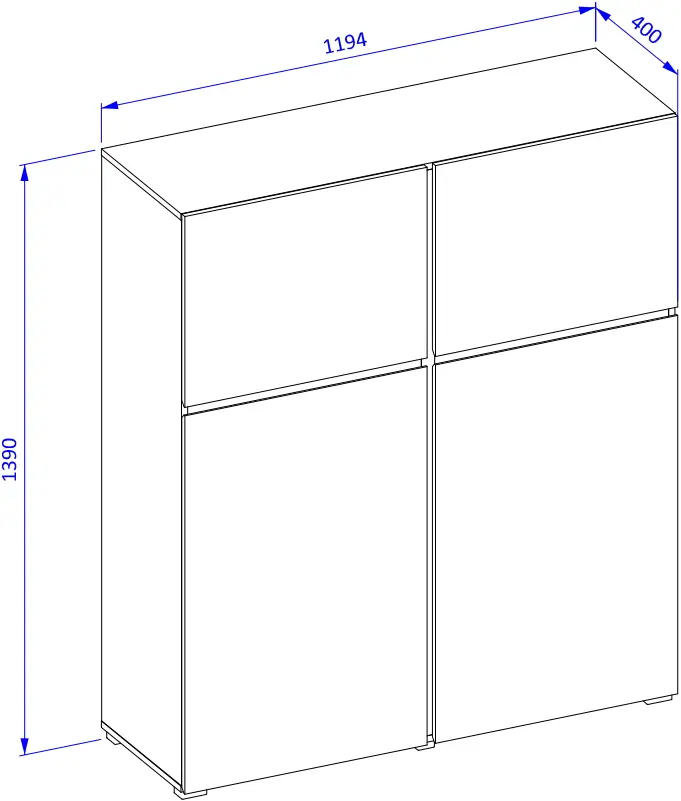 Тумба Helvetia Cross 24N9MY76 (Wotan Oak/White)