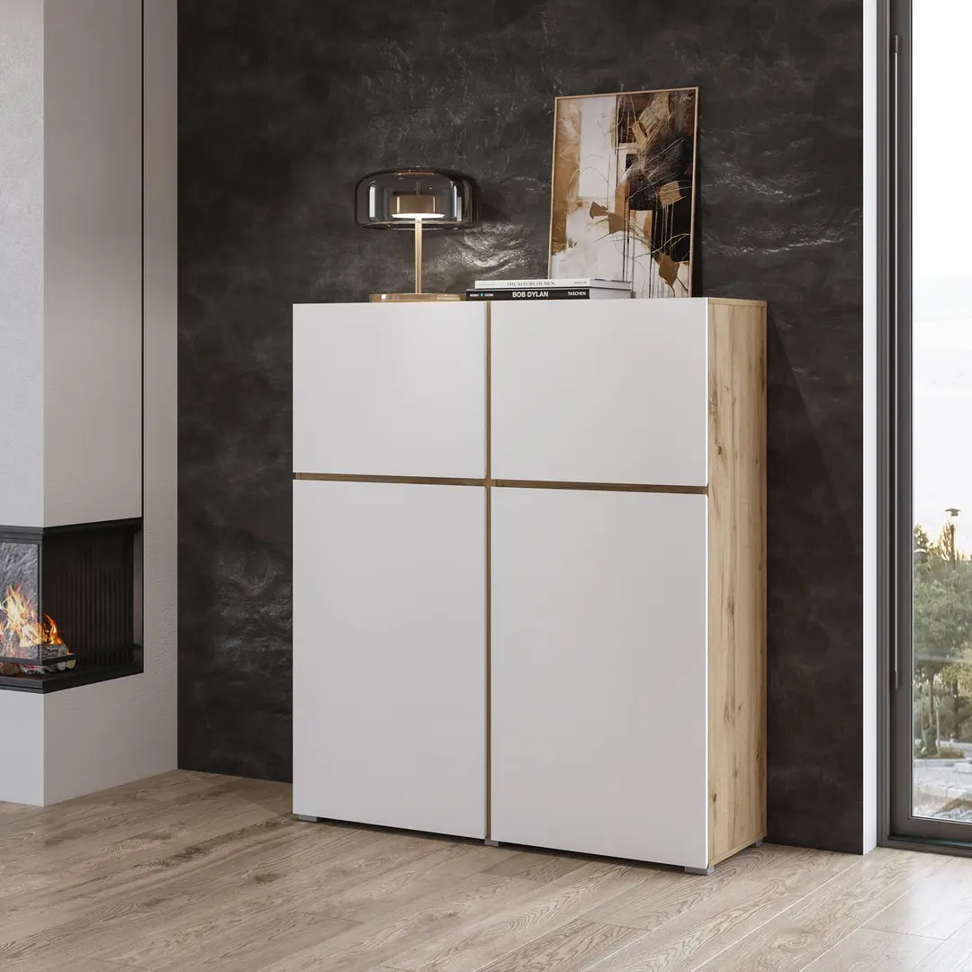 Тумба Helvetia Cross 24N9MY76 (Wotan Oak/White)