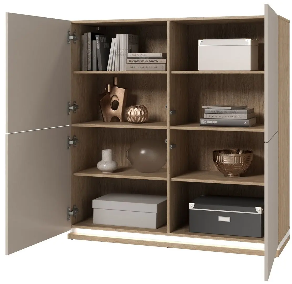 Tumba Helvetia Dore 4D 120 cm (Oiled Oak/Cashmere)