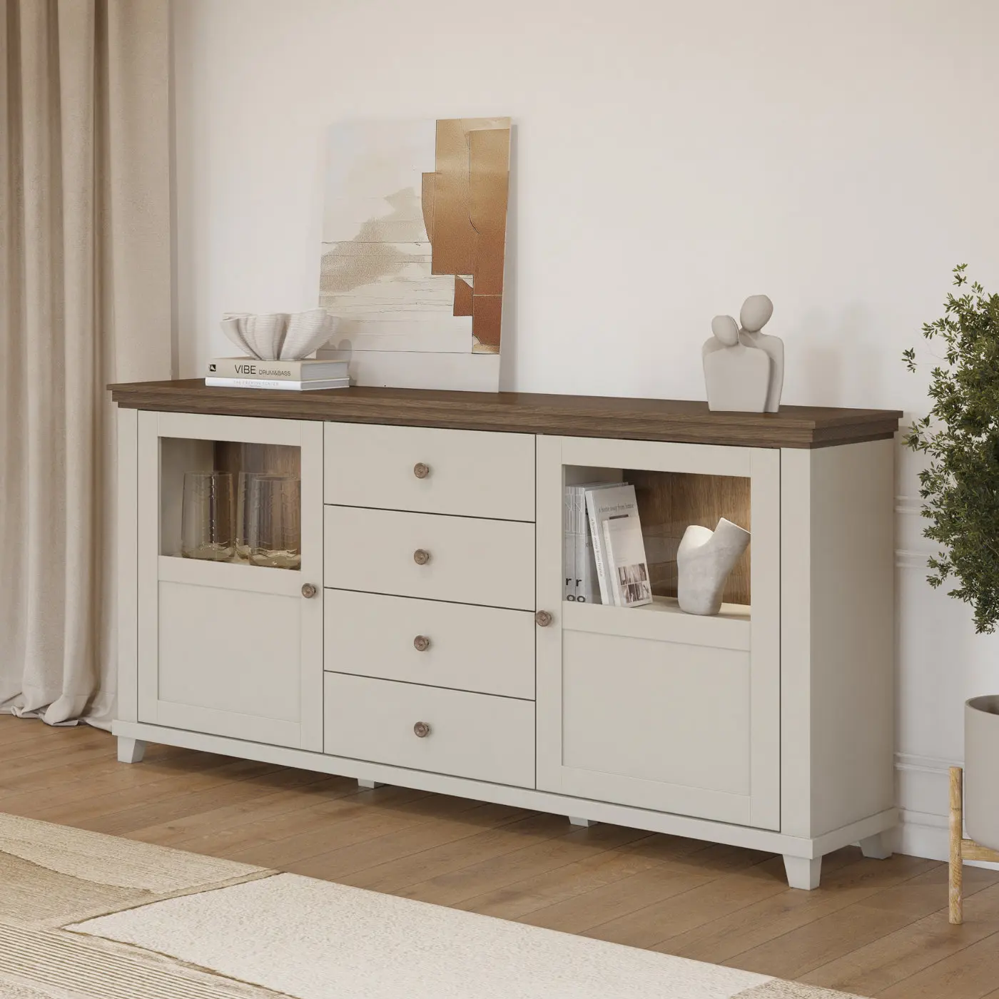 Tumba Helvetia Evora 24D1JU25 (Light Beige/Dunin Oak) - 7