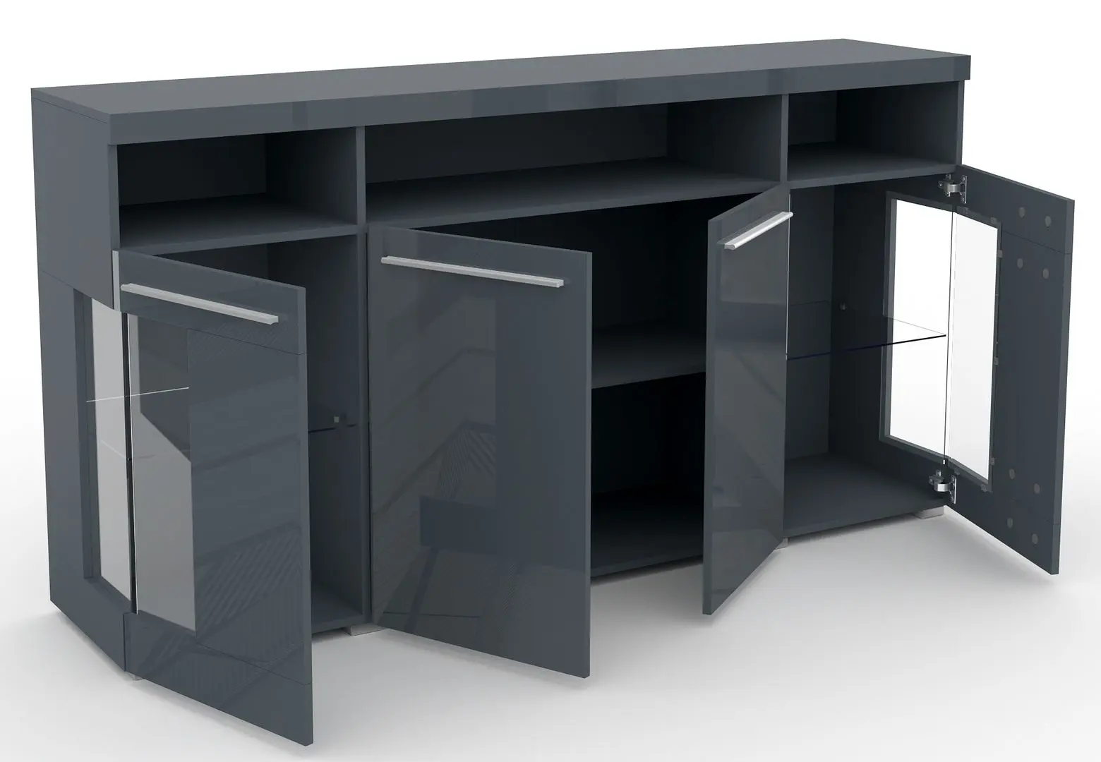 Тумба Helvetia India №42 4D (Gray/Gray Gloss) - 2