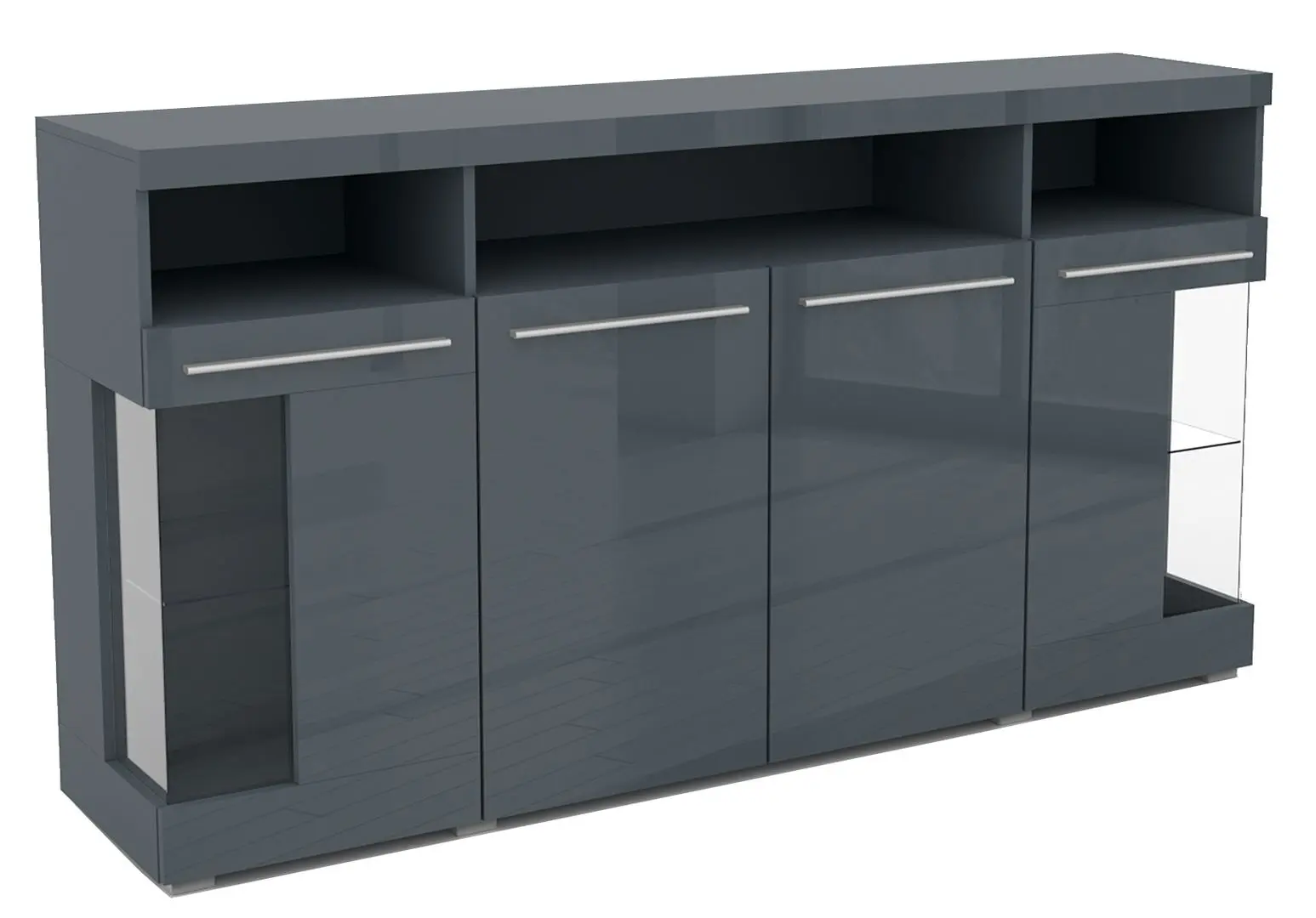 Тумба Helvetia India №42 4D (Gray/Gray Gloss)