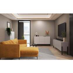 Тумба Helvetia Jukon 2D3SZ 180 cm (Cashmere/Black) Thumb