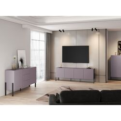 Тумба Helvetia Jukon 2D3SZ 180 cm (Plum/Black) Thumb