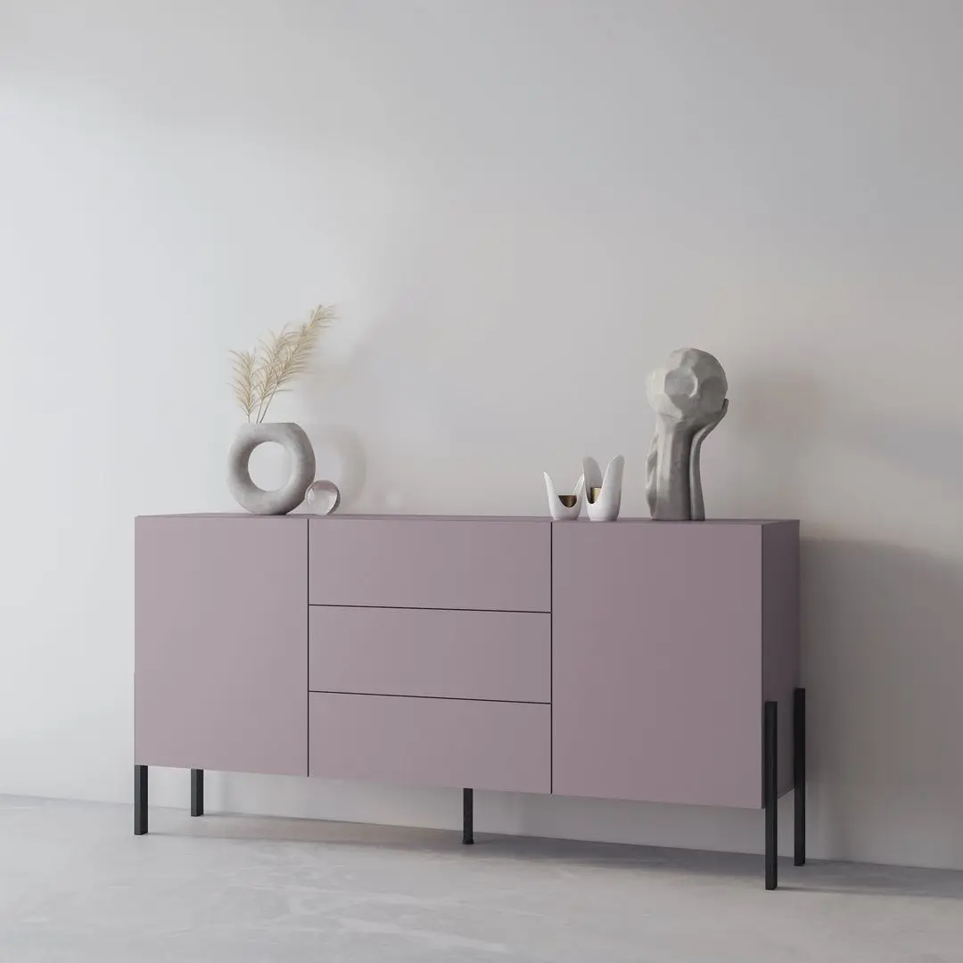 Тумба Helvetia Jukon 2D3SZ 180 cm (Plum/Black)