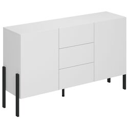 Тумба Helvetia Jukon 2D3SZ 154 cm (White Matt/Black) Thumb