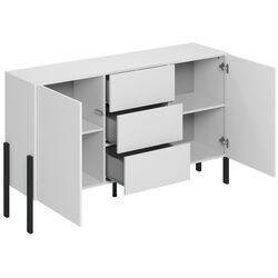 Тумба Helvetia Jukon 2D3SZ 154 cm (White Matt/Black) Thumb