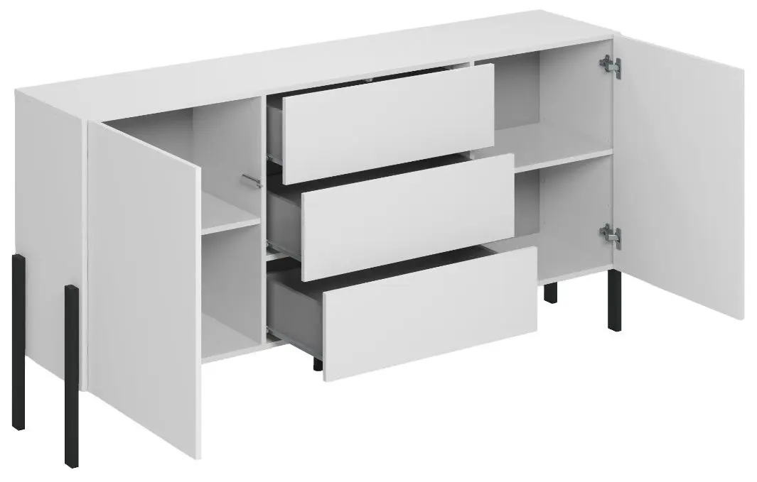 Tumba Helvetia Jukon 2D3SZ 180 cm (White Matt/Black)