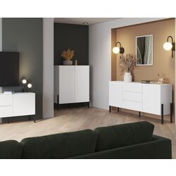 Tumba Helvetia Jukon 2D3SZ 180 cm (White Matt/Black) Thumb