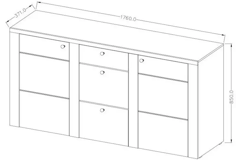 Тумба Helvetia Larona №25 2D3S (Lefkas Oak/Touchwood)