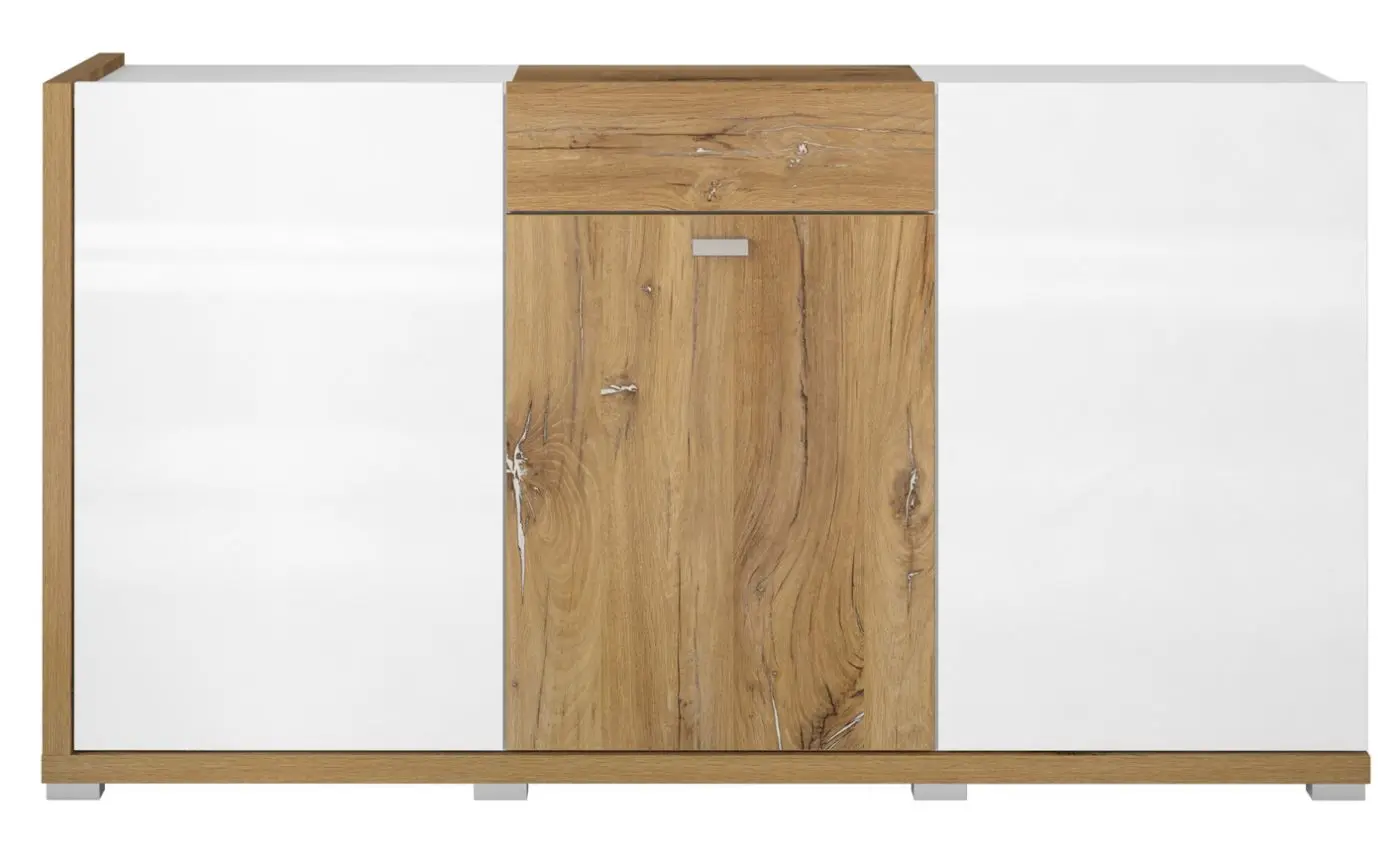 Tumba Helvetia Lars №43 3D1S (White/White Gloss/Flagstaff Oak) - 2