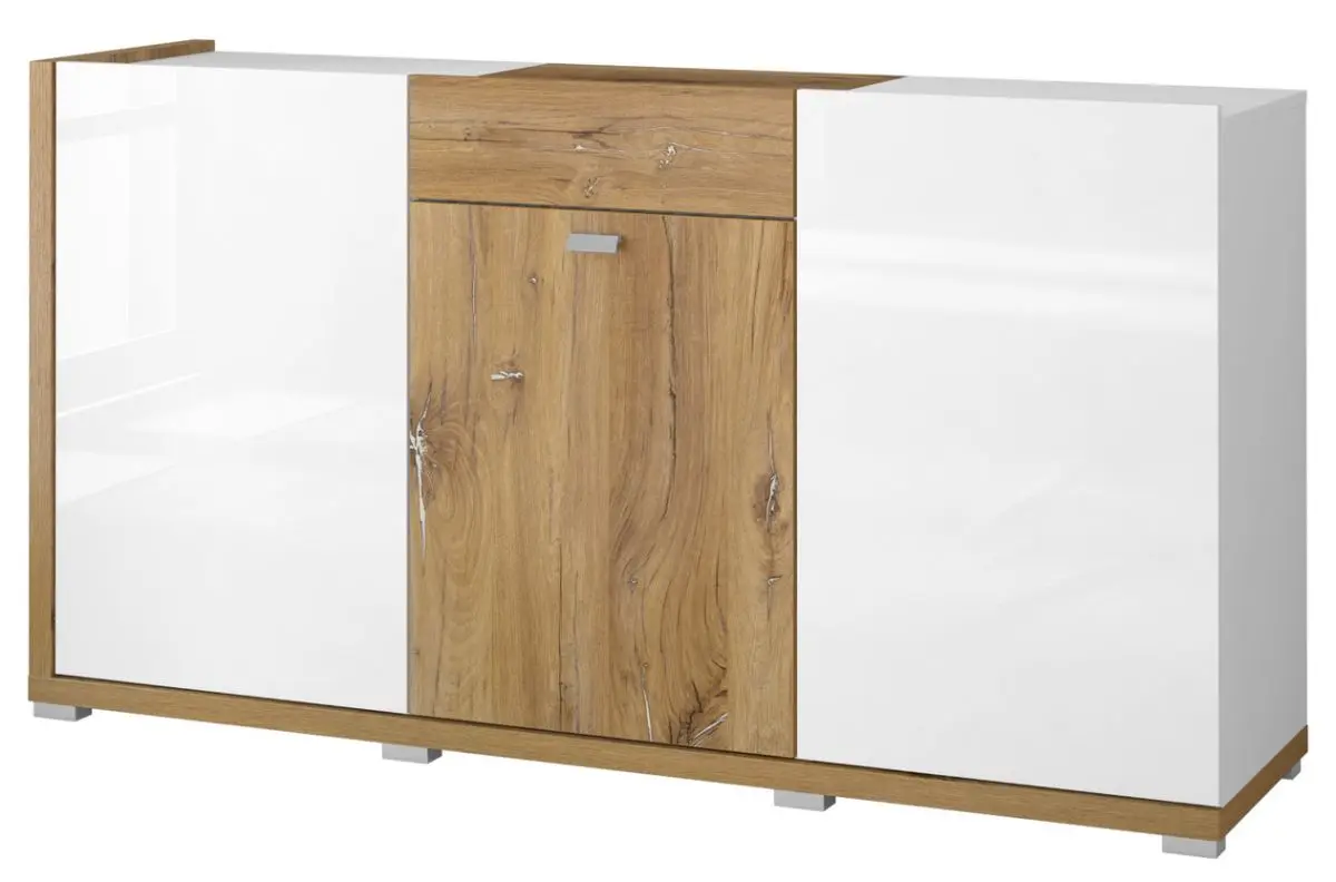 Tumba Helvetia Lars №43 3D1S (White/White Gloss/Flagstaff Oak)