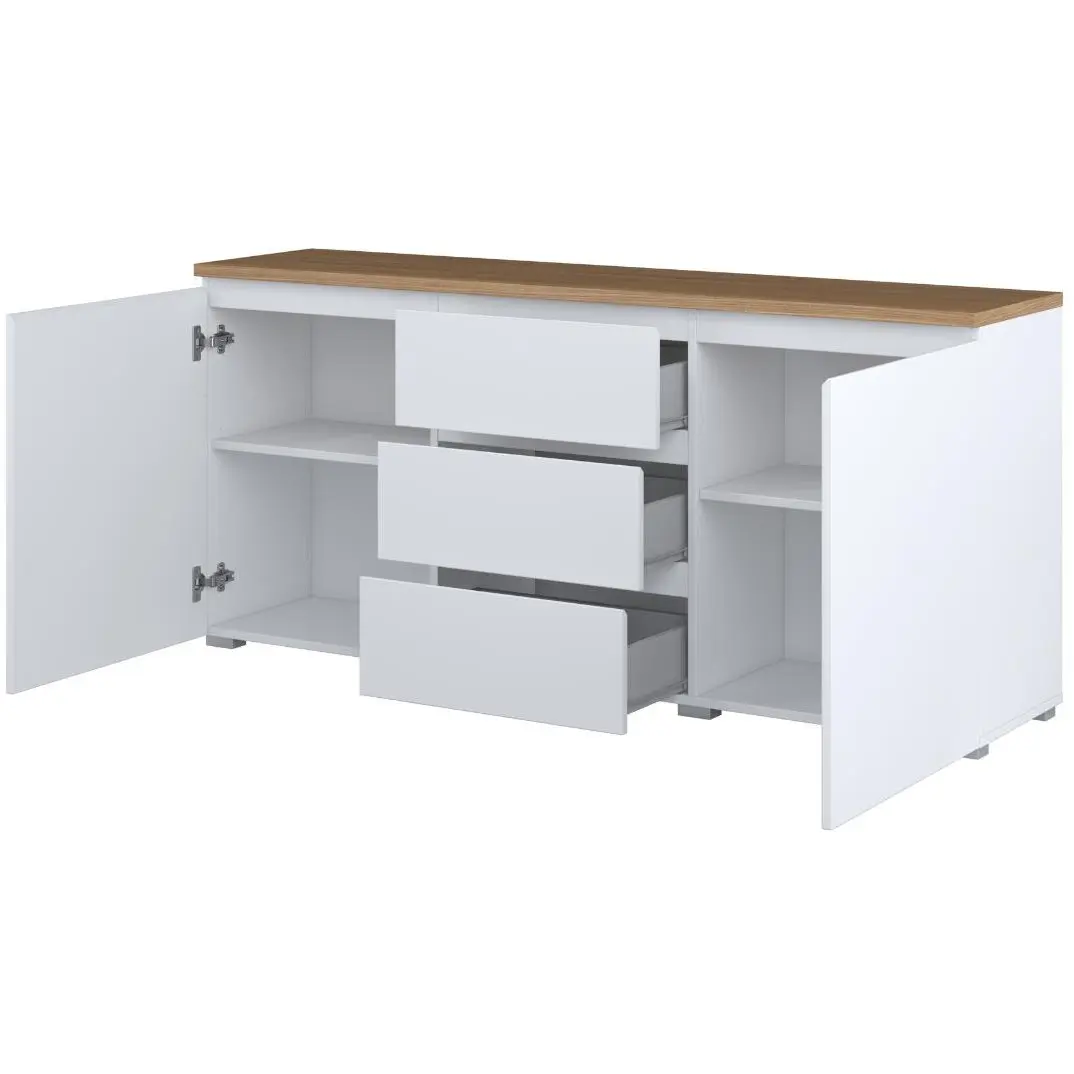 Тумба Helvetia Modo 247VOJ26 (White/Mauvella Oak) - 5