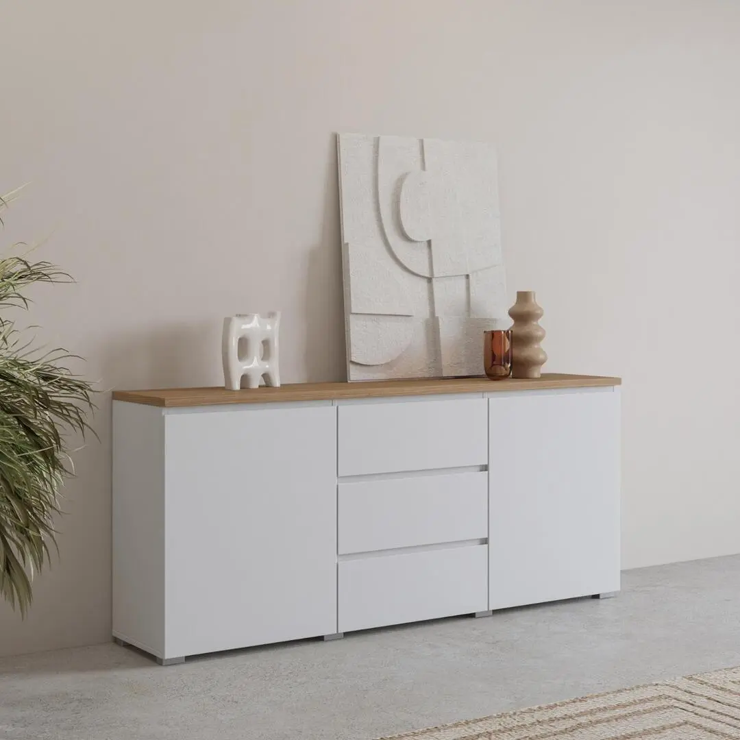 Тумба Helvetia Modo 247VOJ26 (White/Mauvella Oak)