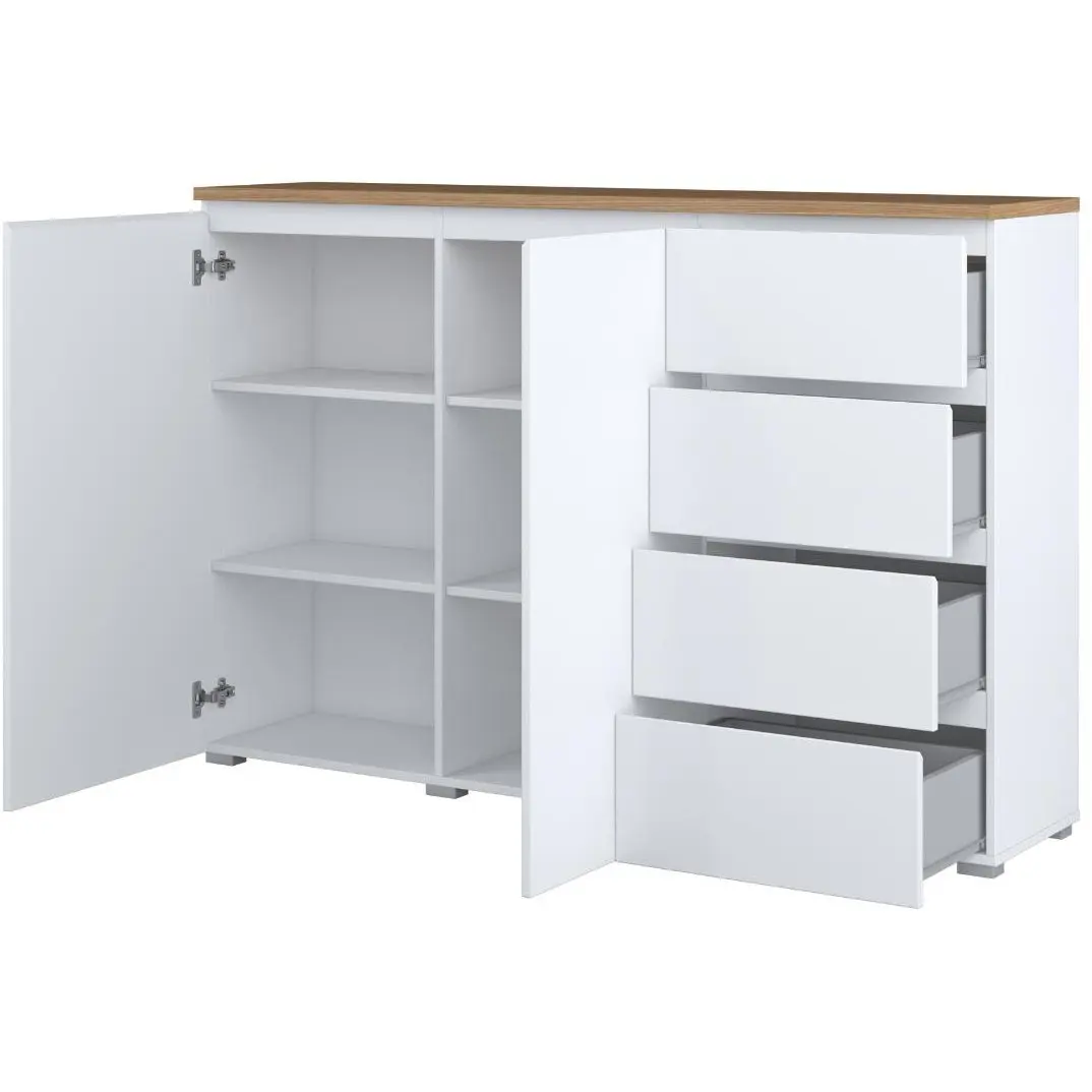 Тумба Helvetia Modo 247VOJ45 (White/Mauvella Oak) - 3