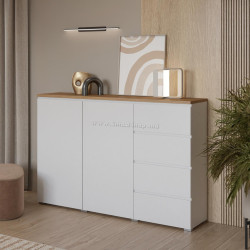 Тумба Helvetia Modo 247VOJ45 (White/Mauvella Oak)