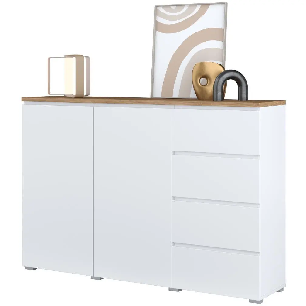 Тумба Helvetia Modo 247VOJ45 (White/Mauvella Oak) - 4