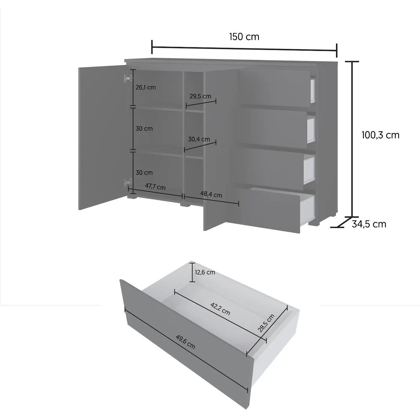Тумба Helvetia Modo 24W3OJ45 (Black Onyx) - 6
