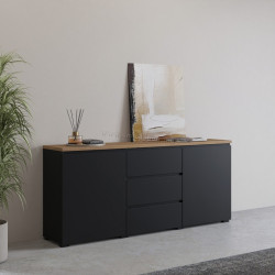 Тумба Helvetia Modo 24W5OJ26 (Black Onyks/Mauvella Oak)