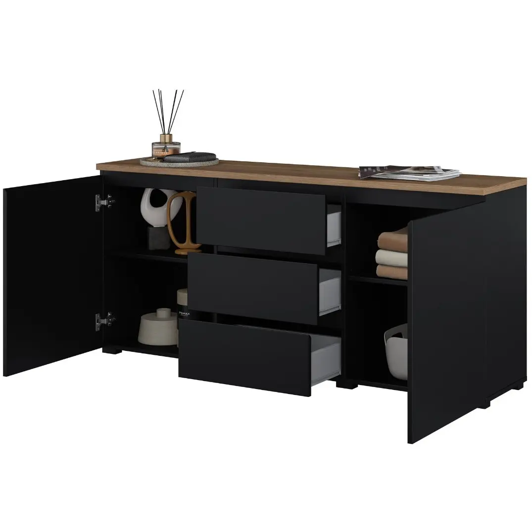 Тумба Helvetia Modo 24W5OJ26 (Black Onyks/Mauvella Oak) - 5
