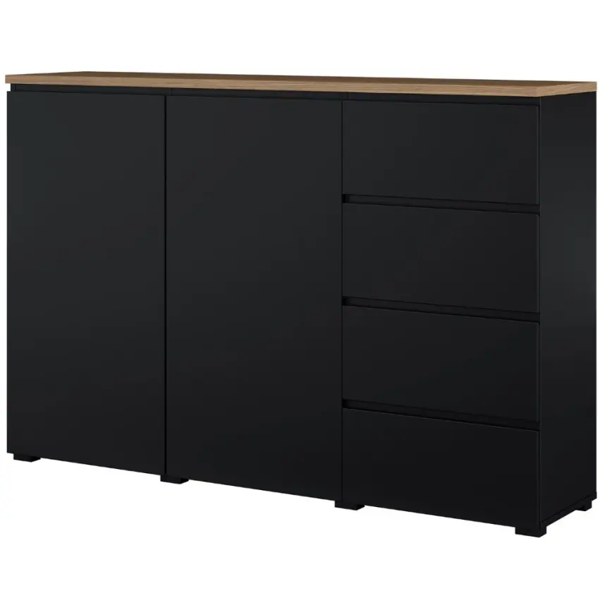 Тумба Helvetia Modo 24W5OJ45 (Black Onyks/Mauvella Oak) - 2