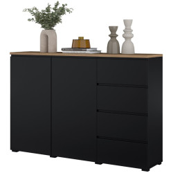 Тумба Helvetia Modo 24W5OJ45 (Black Onyks/Mauvella Oak) Thumb