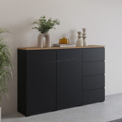 Тумба Helvetia Modo 24W5OJ45 (Black Onyks/Mauvella Oak)