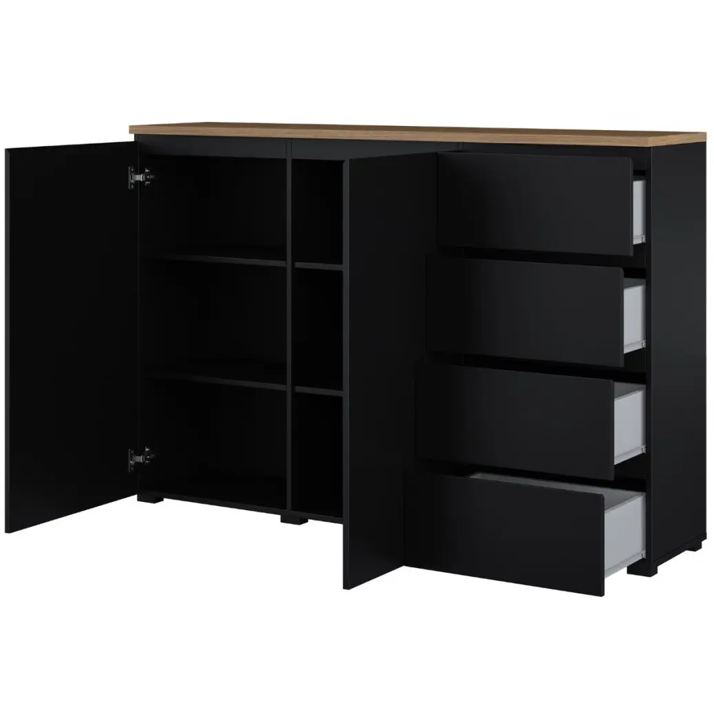 Тумба Helvetia Modo 24W5OJ45 (Black Onyks/Mauvella Oak) - 4