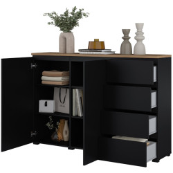 Тумба Helvetia Modo 24W5OJ45 (Black Onyks/Mauvella Oak) Thumb