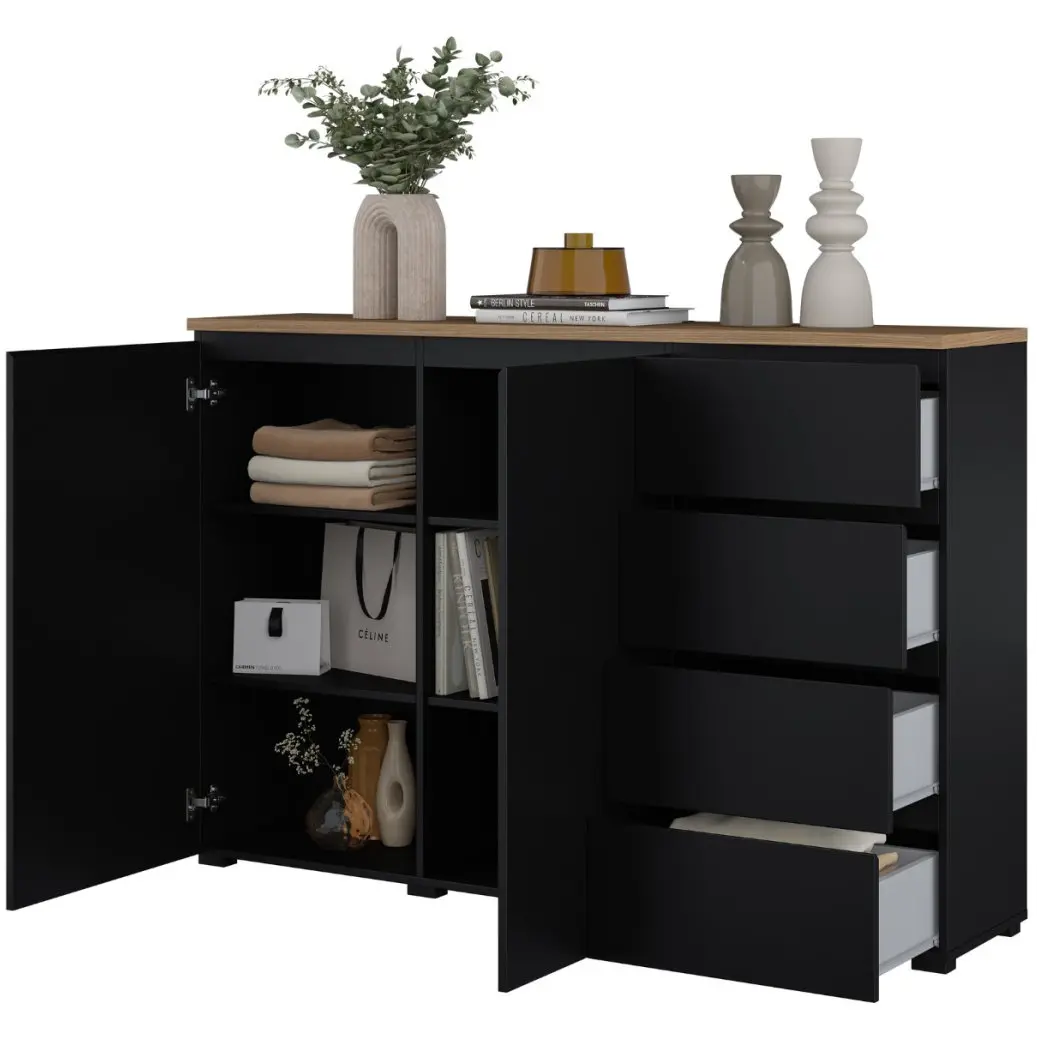 Тумба Helvetia Modo 24W5OJ45 (Black Onyks/Mauvella Oak) - 5