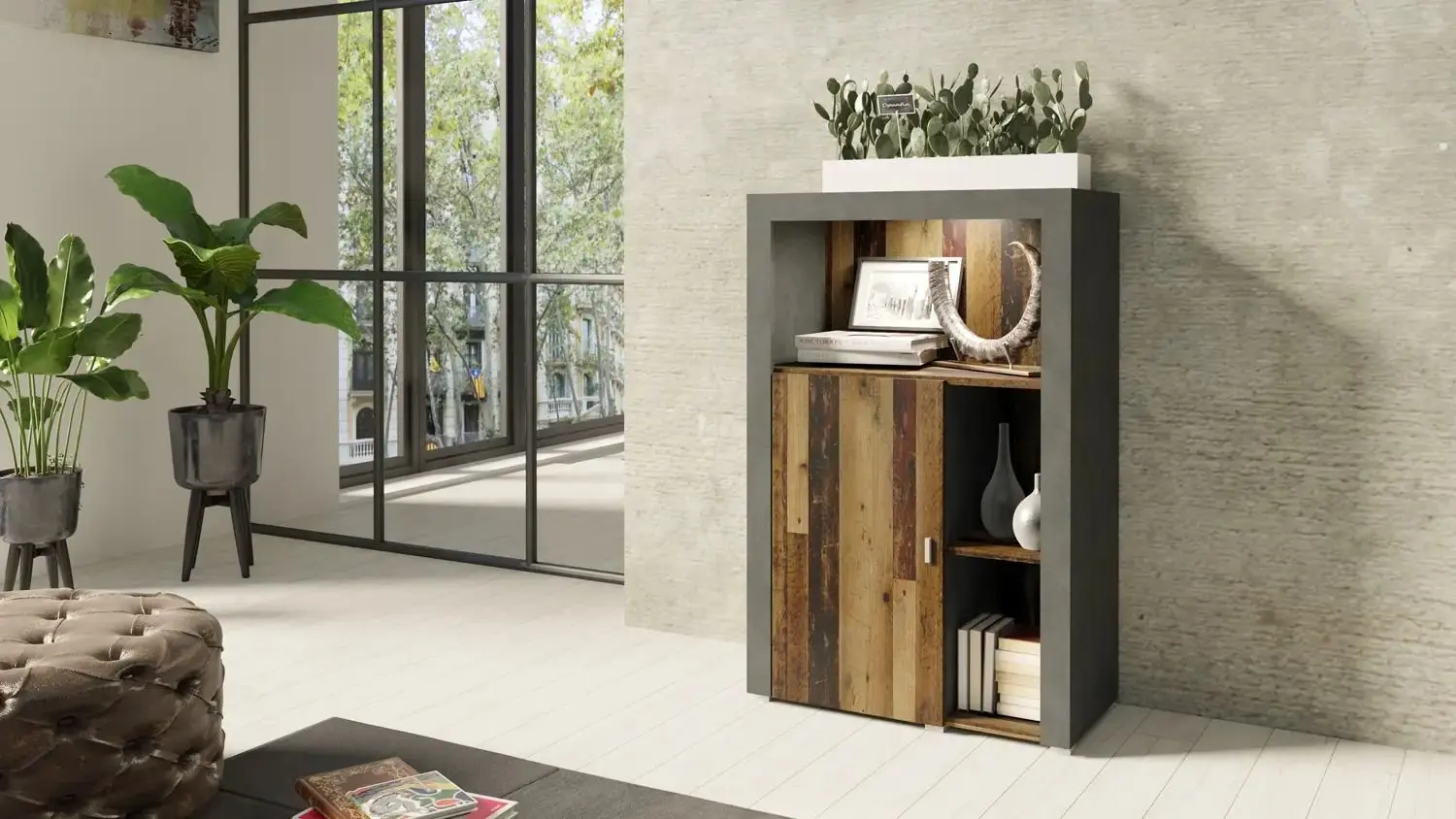 Tumba Helvetia Nela №44 1D (Matera/Old Style Mix Planked-Old Wood) - 4