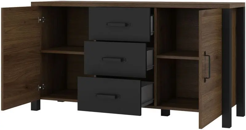 Тумба Helvetia Olin №26 2D3S (Okapi Walnut/Black)