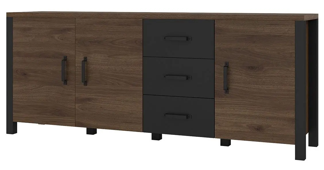 Тумба Helvetia Olin №47 3D3S (Okapi Walnut/Black)