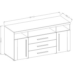 Тумба Helvetia Roger 22N2ZH25 (Wotan Oak/Black Matte) Thumb