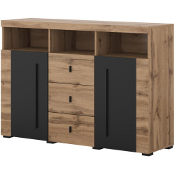 Тумба Helvetia Roger 22N2ZH43 (Wotan Oak/Black Matte) Thumb