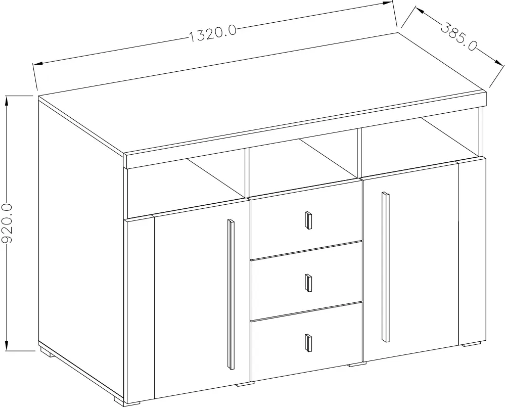 Тумба Helvetia Roger 22N2ZH43 (Wotan Oak/Black Matte)