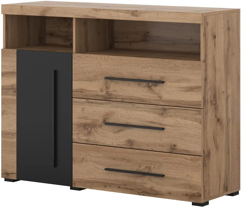 Тумба Helvetia Roger 22N2ZH47 (Wotan Oak/Black Matte)
