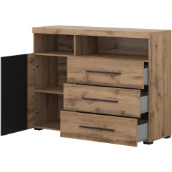 Тумба Helvetia Roger 22N2ZH47 (Wotan Oak/Black Matte) Thumb