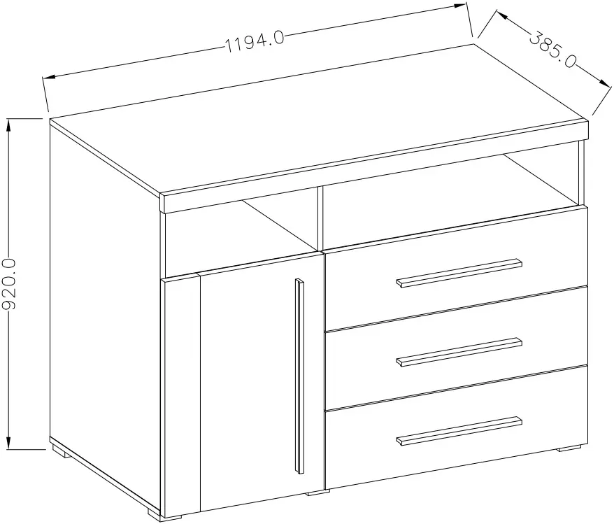 Тумба Helvetia Roger 22N2ZH47 (Wotan Oak/Black Matte)