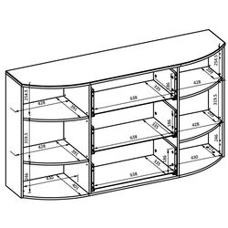 Tumba Helvetia Sambuca 2D3SZ 160 cm (Evoke Oak/Grey) Thumb