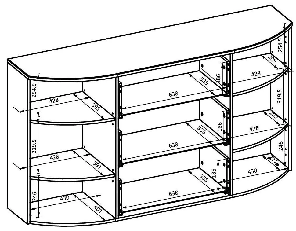 Tumba Helvetia Sambuca 2D3SZ 160 cm (Evoke Oak/Grey)