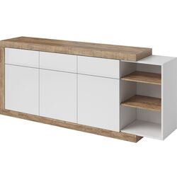 Tumba Helvetia Sintra №25 3D3S (Samdal Oak/White/White Gloss)