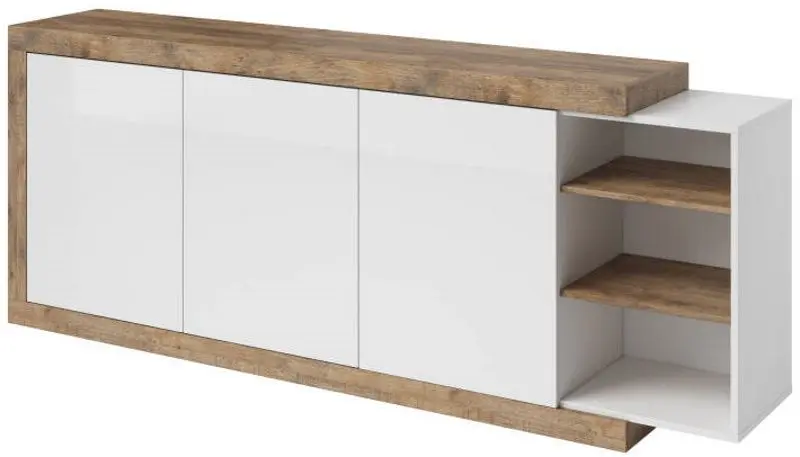 Tumba Helvetia Sintra №43 3D (Samdal Oak/White/White Gloss)