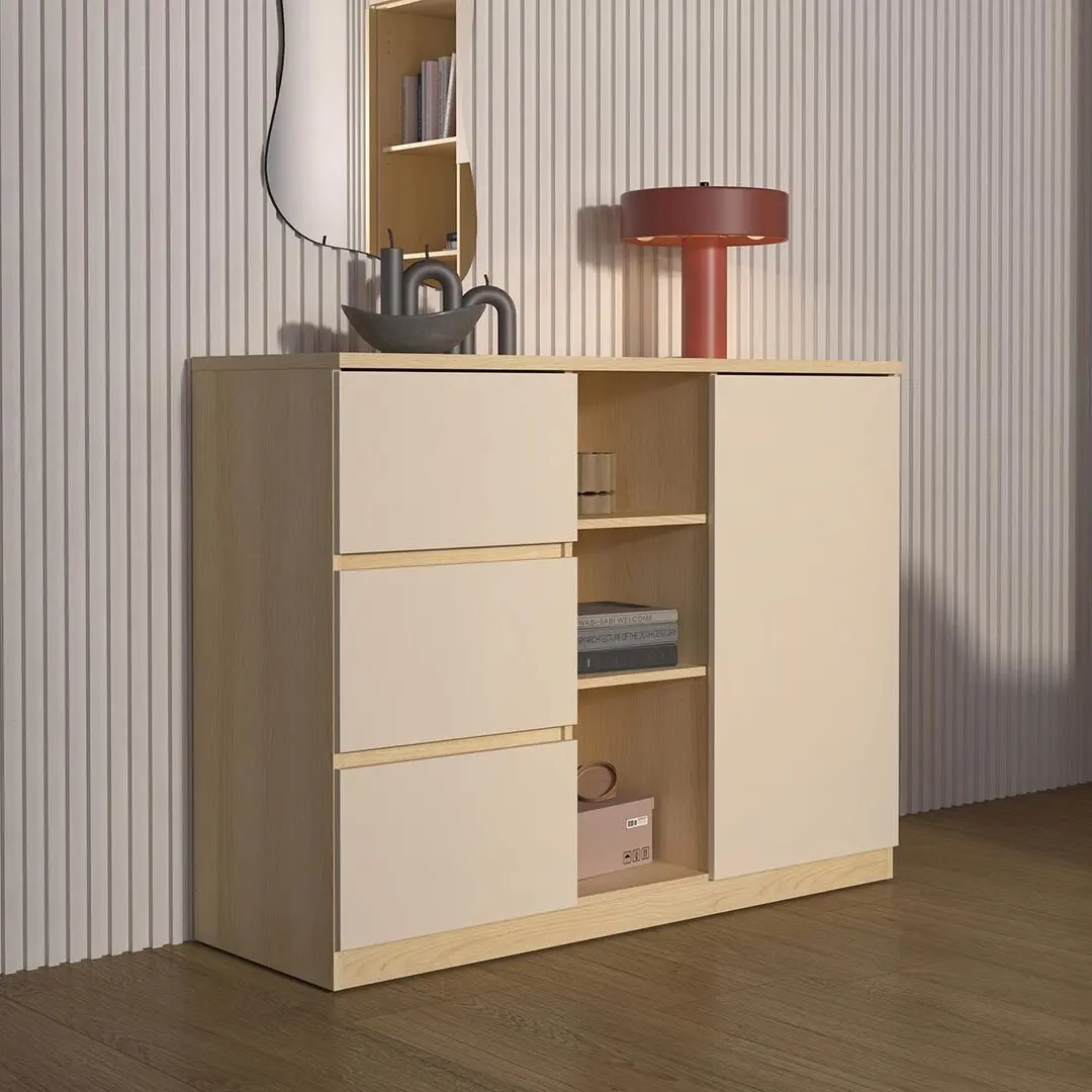 Тумба Helvetia Terra 24LBON27 (Lindberg Oak/Sand Beige)