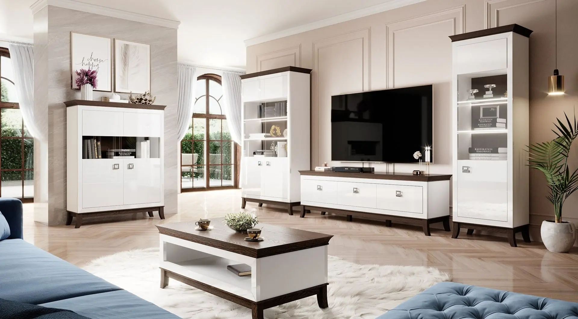 Tumba Helvetia Tisaro №26 2D2S (Chocolate Oak/White Gloss)